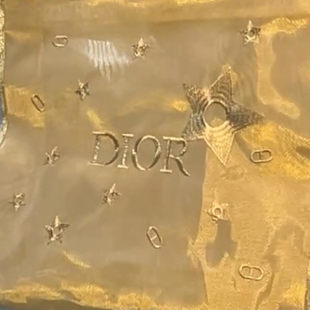 Dior GWP Glittering Gold  Star Tote New